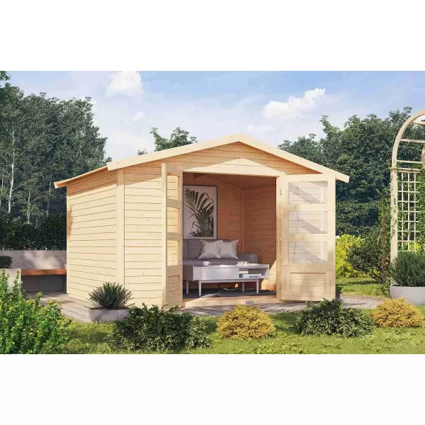 Dřevěný domek KARIBU AMBERG 5 (23600) natur LG3509
