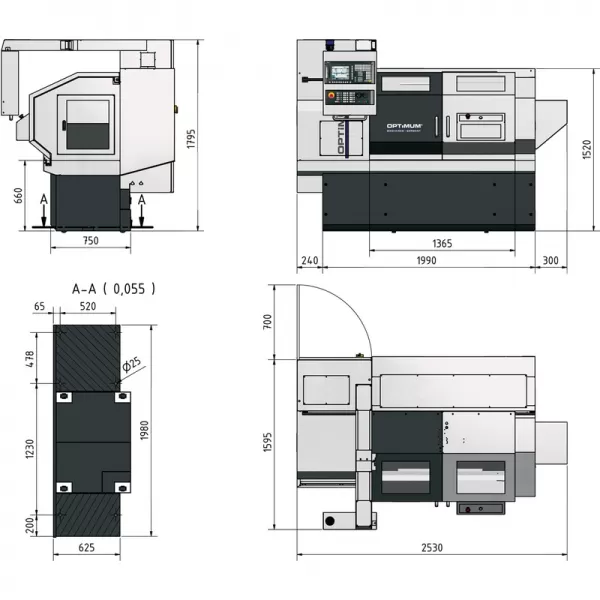 CNC soustruh OPTIturn L 44 Optimum 3514330