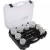 Sada 14-dielnych 19-64 mm ryhovacích bimetalových koruniek, plastový box XTline M24751P