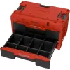 Box plastový s organizérem plastový QBRICK ONE 2.0 DRAWER 2 TOOLBOX RED Ultra HD Custom, 2 zásuvky 587x380x340 mm P90721