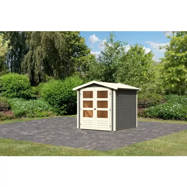 Dřevěný domek KARIBU AMBERG 2 (9221) terragrau LG3503