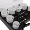 Sada 14-dielnych 19-64 mm ryhovacích bimetalových koruniek, plastový box XTline M24751P