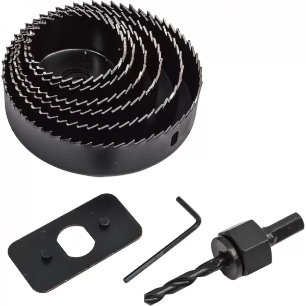 Sada vykružovacích korunek 8 dílů 51-102 mm, plastový box XTline XT11807