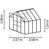 Skleník VITAVIA URANUS 6700 PC 4 mm černý LG3566