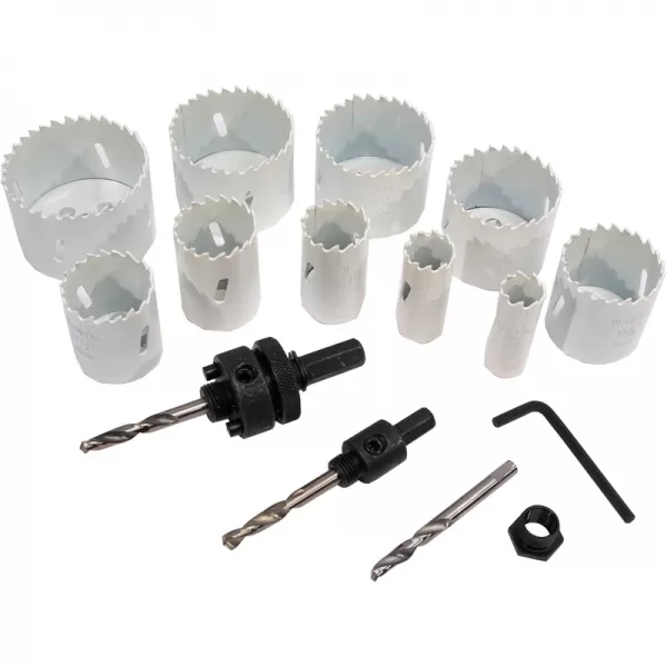 Sada 14-dielnych 19-64 mm ryhovacích bimetalových koruniek, plastový box XTline M24751P