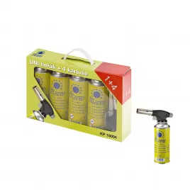 Hořák UNI 360° + 4 kartuše 1 kW MEVA MEUKP18004