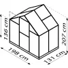 Skleník VITAVIA TRITON 2500 PC 4 mm černý LG3644