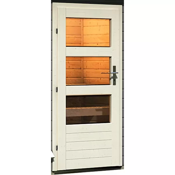 Finská sauna KARIBU BOSS 1 (35245) s předsíní terragrau LG3775
