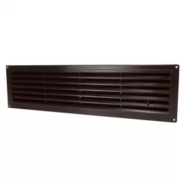 PVC dveřní ventilační mřížka s regulací 368x130 mm, hnědá DALAP 3731