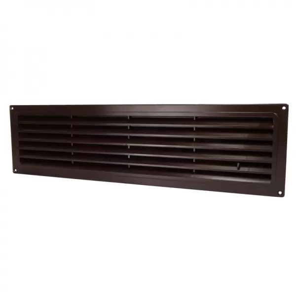 PVC dveřní ventilační mřížka s regulací 368x130 mm, hnědá DALAP 3731