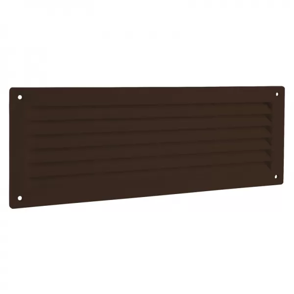 PVC dveřní větrací mřížka 368x130 mm, hnědá DALAP 380