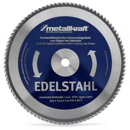 Pilový kotouč na ušlechtilou ocel 355mm Metallkraft 3853503