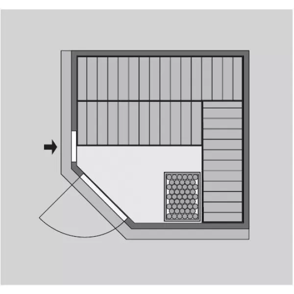 Finská sauna KARIBU JARIN (71348) LG3986