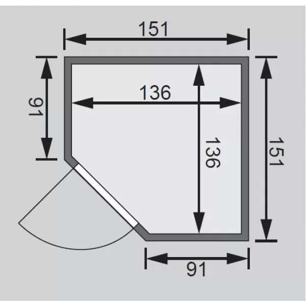 Finská sauna KARIBU LARIN (59626) LG3969