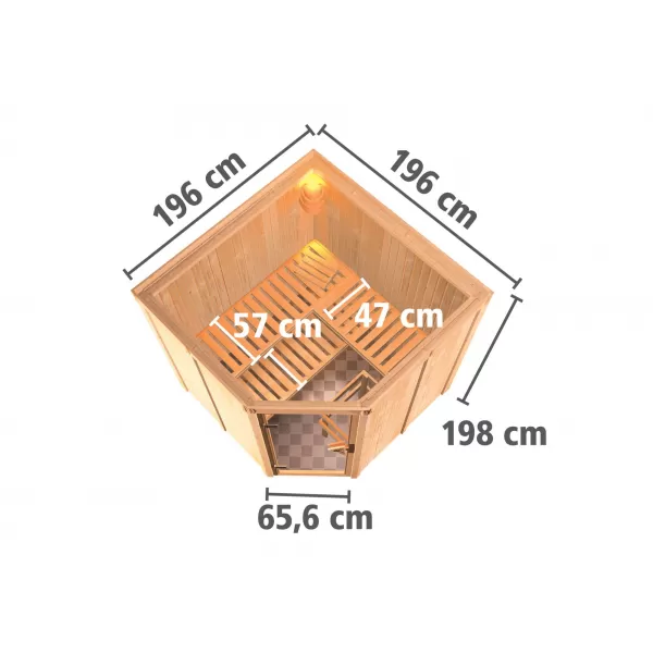 Finská sauna KARIBU JARIN (71344) LG3983