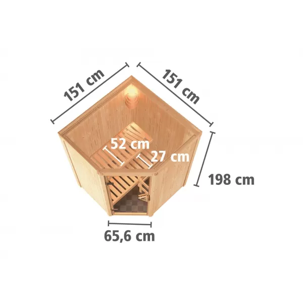 Finská sauna KARIBU LARIN (75605) LG3974