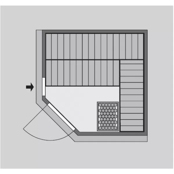Finská sauna KARIBU JARIN (71344) LG3983