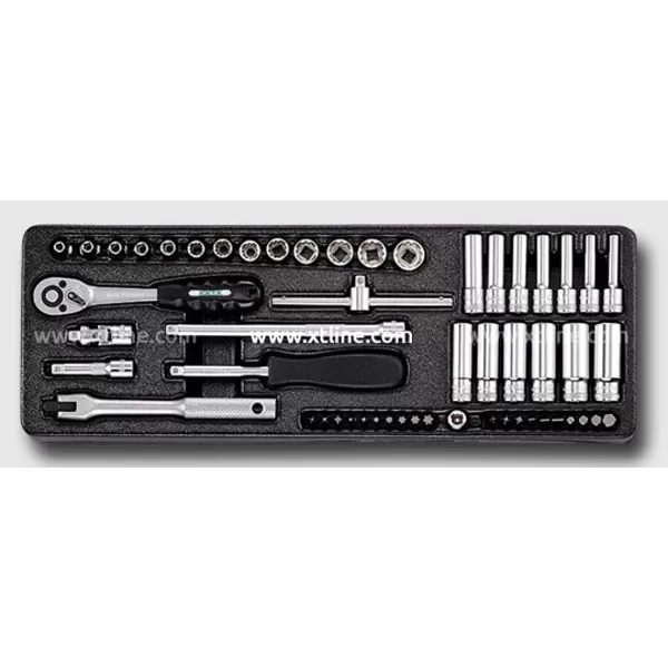 Montážní vozík na nářadí kovový vybavený 215dílů HONITON HA230-104