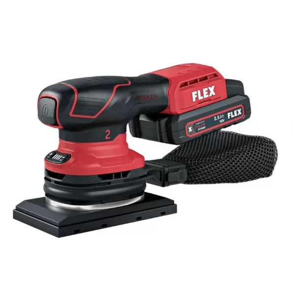 Aku vibrační bruska s regulací otáček 18V/2x2,5Ah OSE 2-80 18-EC/2.5 Set Flex 532086