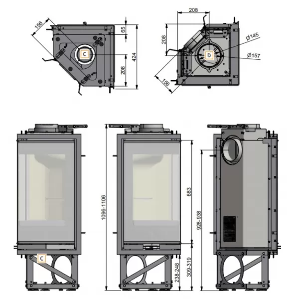 Krbová vložka SCAN 1008 černý lak