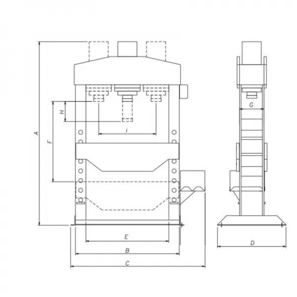 Hydraulický lis Metallkraft WPP 60 HBK 4013060