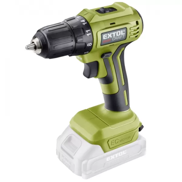 Aku vrtací šroubovák 20V bez aku BRUSHLESS EXTOL CRAFT 402451