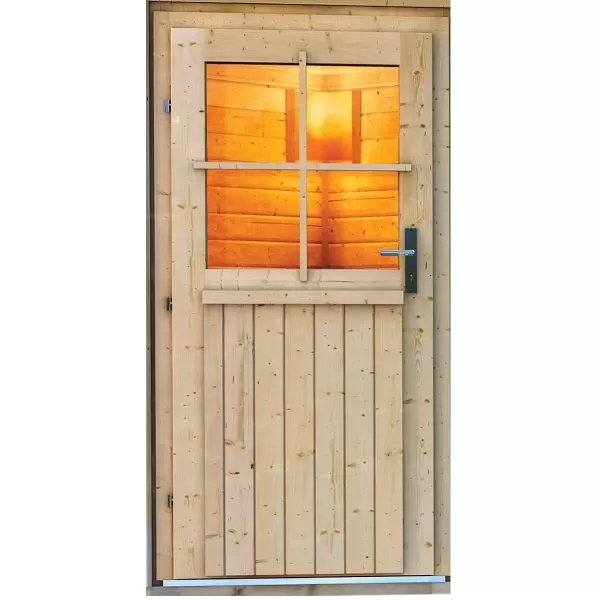 Finská sauna KARIBU BOSS 1 (87367) s předsíní natur LG4001