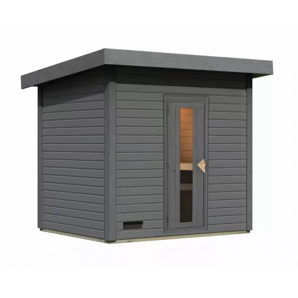 Finská sauna KARIBU HYTTI 3 (97711) terragrau LG4147