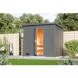 Finská sauna KARIBU HYTTI 3 (97711) terragrau LG4147