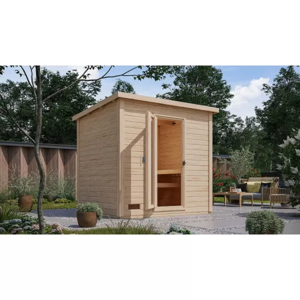 Finská sauna KARIBU HYTTI 3 (93863) natur LG4146