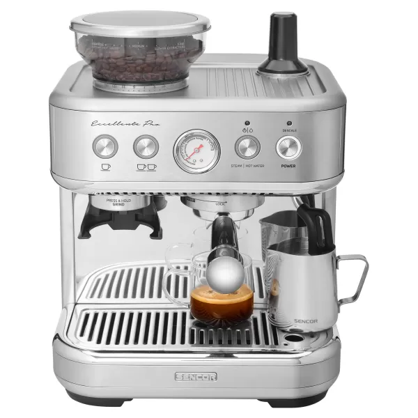 Pákový espresso kávovar s mlýnkem na kávu SENCOR SES 6010SS