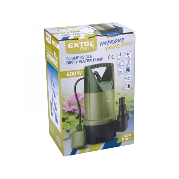 Ponorné čerpadlo na znečištěnou vodu, 400W, 7500l/h Extol Craft 414123