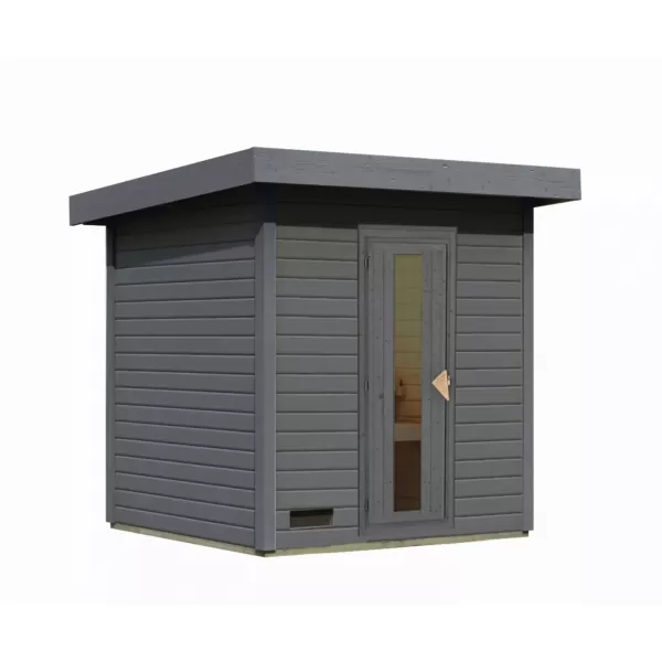 Finská sauna KARIBU HYTTI 2 (97707) terragrau LG4145