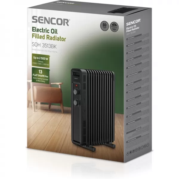 Olejový radiátor SENCOR SOH 3513BK