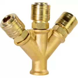 3-cestný rozdělovač vzduchu s rychlospojkami (3/8“ vnitřní závit) Güde 41138