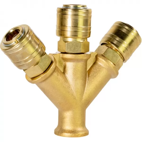 3-cestný rozdělovač vzduchu s rychlospojkami (3/8“ vnitřní závit) Güde 41138