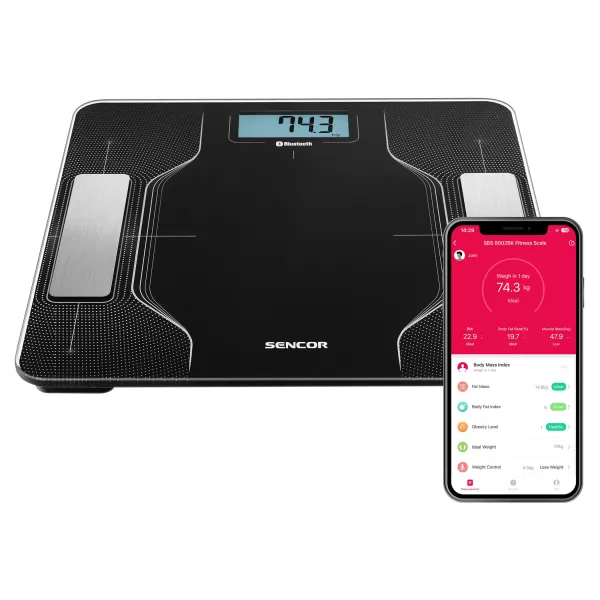 Chytrá osobní fitness váha SENCOR SBS 8002BK