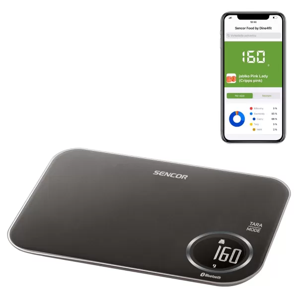 Chytrá kuchyňská váha SENCOR SKS 7078BK
