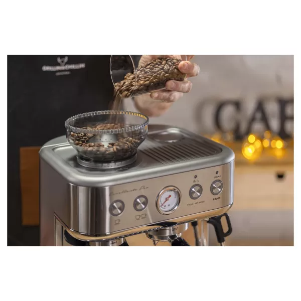 Pákový espresso kávovar s mlýnkem na kávu SENCOR SES 6010SS
