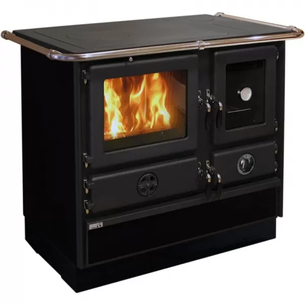 Sporák na tuhá paliva s výměníkem černý pravý MBS SUPER THERMO MAGNUM