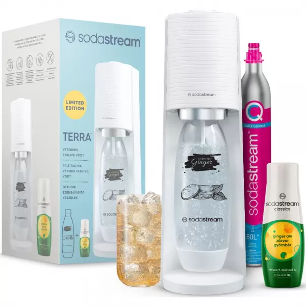 Výrobník perlivé vody Sodastream TERRA White Ginger Ale Mpack 42007330