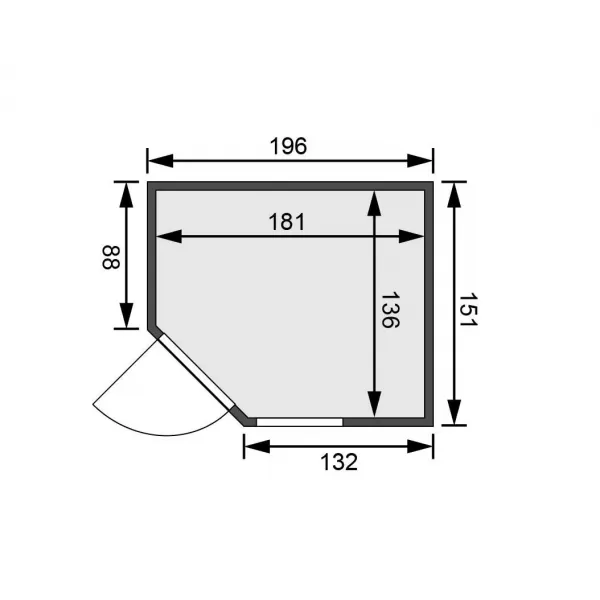 Finská sauna KARIBU FIONA 1 (57163) LG4205