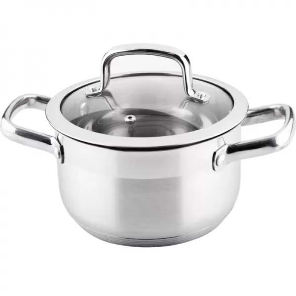 Hrnec s poklicí 18cm stříbrná Prestige LAMART LTSS1810