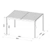 Hliníková pergola LANITPLAST BIOCLIMATIC 43 BASIC LG4293