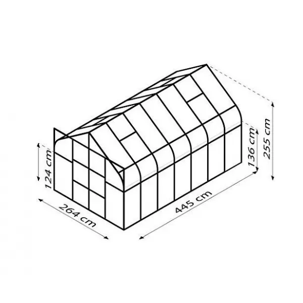Skleník VITAVIA DIANA 11500 PC 4 mm strieborný LG4237