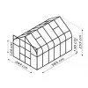 Skleník VITAVIA DIANA 9900 čiré sklo 3 mm stříbrný LG4232