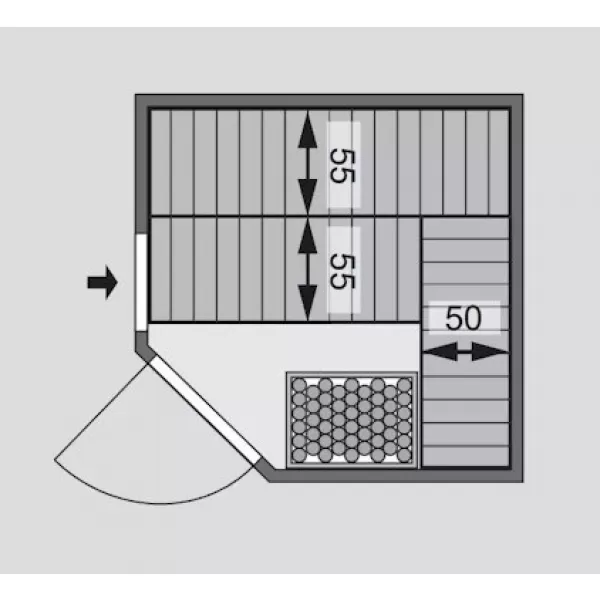 Finská sauna KARIBU KOTKA (6194) LG4258