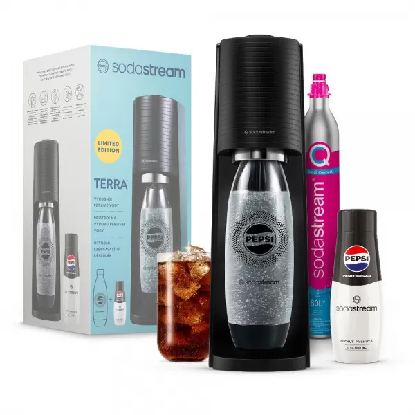 Výrobník perlivé vody Sodastream TERRA Black Pepsi Zero Mpack 42007111