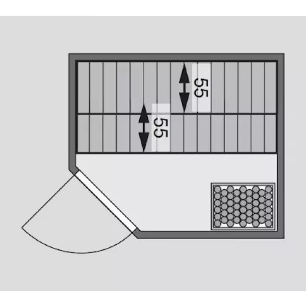 Finská sauna KARIBU BODO (6192) LG4264