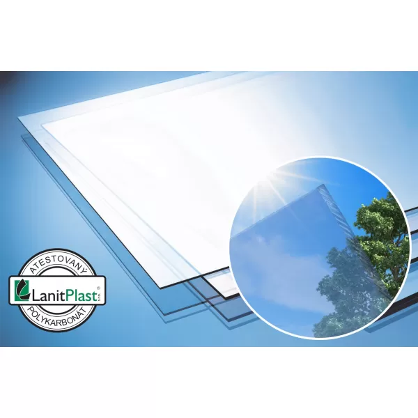 Hliníková pergola LANITPLAST WALL 43 FSX bílá + čirý PC LG4315